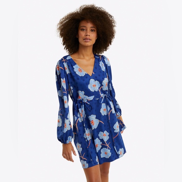 Draper James flattering Kellie Dress,  PRINTED Dot Jacquard. NEW! NWT - Picture 3 of 6